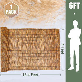 Barydat reed fence roll bamboo-texture adds natural privacy for outdoors.
