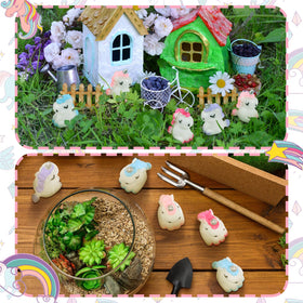 Barydat resin unicorns for dollhouse scenes and crafting projects
