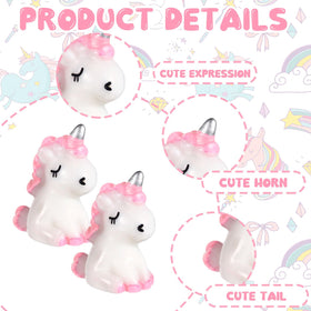 Barydat tiny unicorn figurines as cake toppers and gift accents