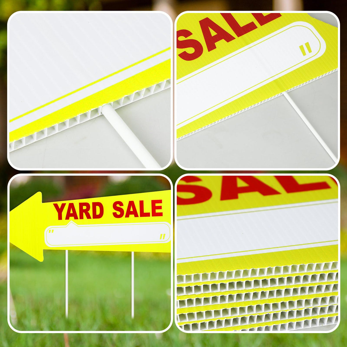 Barydat waterproof yard sale signs endure rain while promoting your sale