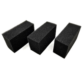 Close-up texture of Basdures foam filter showing durable filtration material