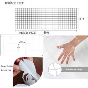 BaseGoal heavy-duty white mesh garden netting supports heavy crops