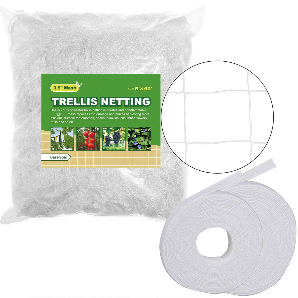 BaseGoal produce stays clean and harvest-ready with easy netting use