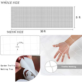 BaseGoal trellis netting showing easy wrap-and-tie installation for quick setup.