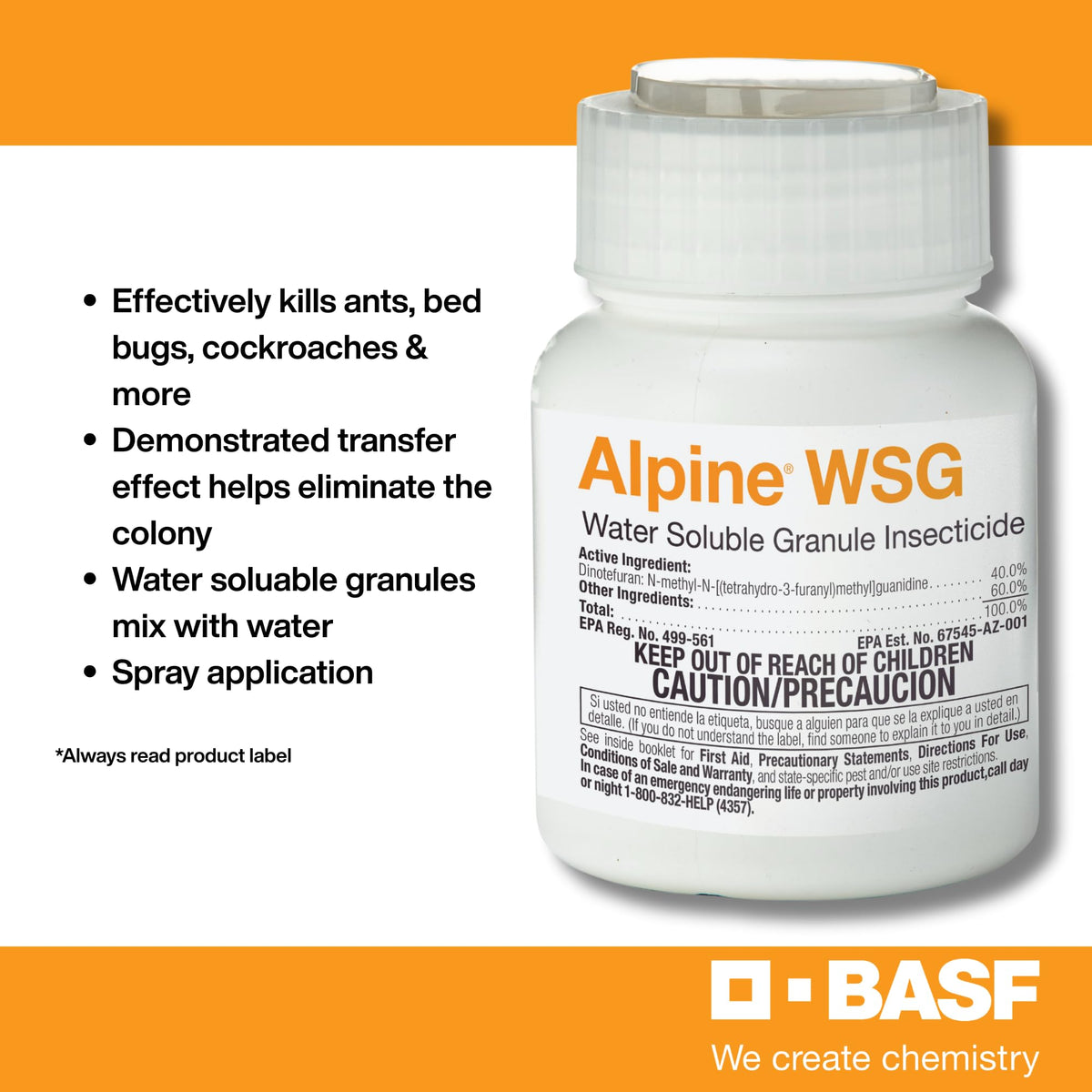 BASF Alpine WSG dilution into a clear solution for easy spray application