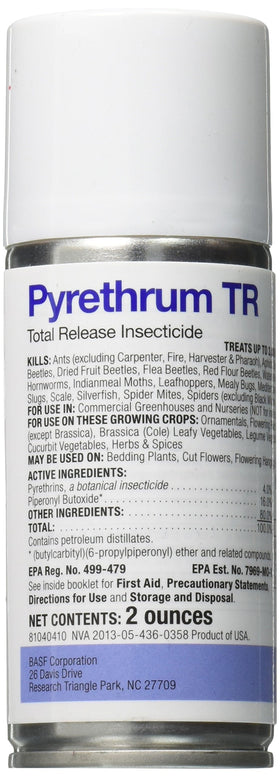 BASF Pyrethrum TR total release fogger canister for greenhouse pest control