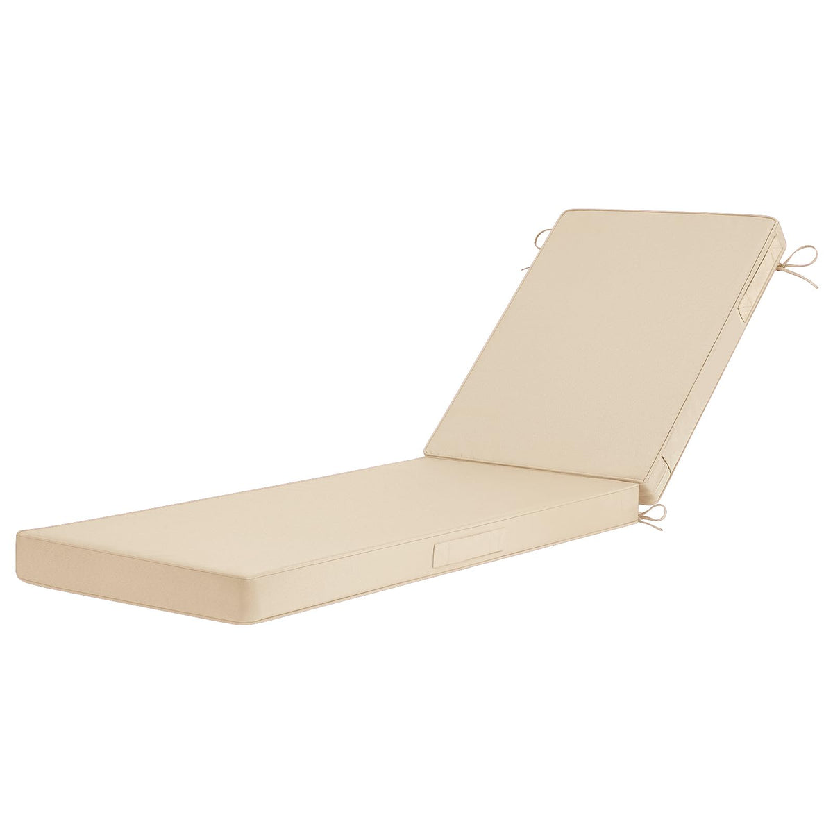 Basic Beyond backrest cushion in beige provides comfortable outdoor support.