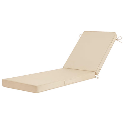 Basic Beyond backrest cushion in beige provides comfortable outdoor support.