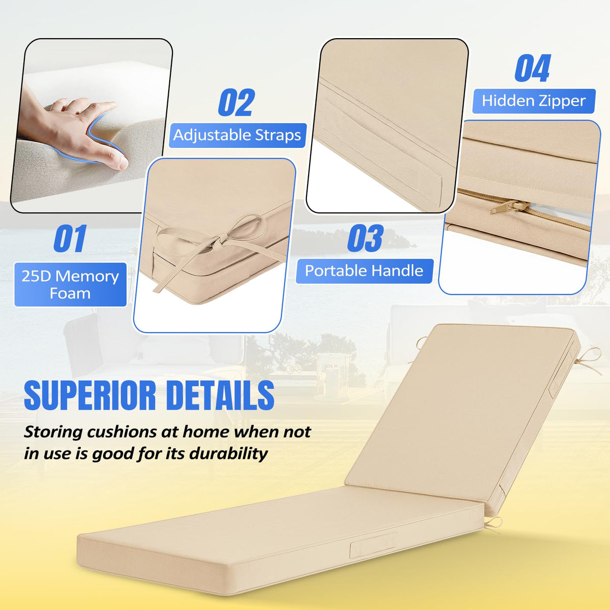 Basic Beyond removable cover with zipper enables easy machine washing.