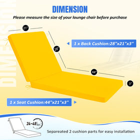 Basic Beyond Chaise Lounge Cushions 3-layer waterproof design protects foam from moisture.