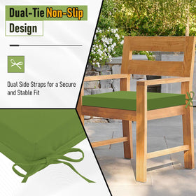 Cushion edge with two secure straps for stability.
