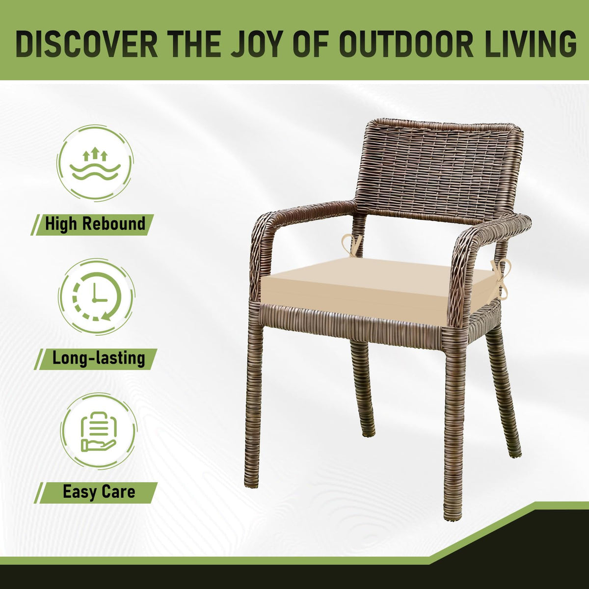 Basic Beyond foam-filled cushions offer soft, supportive seating with quick recovery.