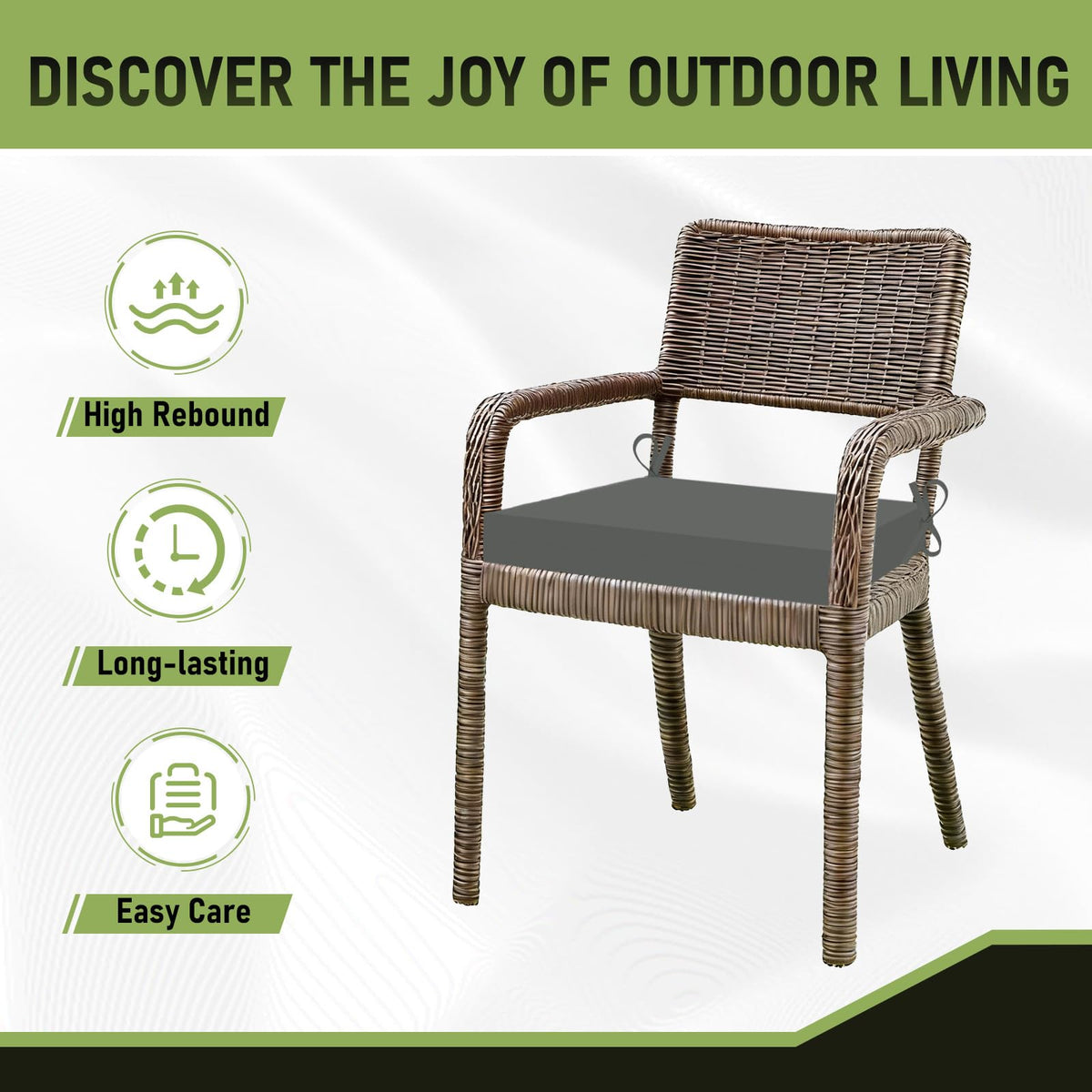 Basic Beyond charcoal-grey cushions suit indoor and outdoor spaces