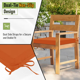 Basic Beyond indoor-outdoor orange cushions suit diverse spaces