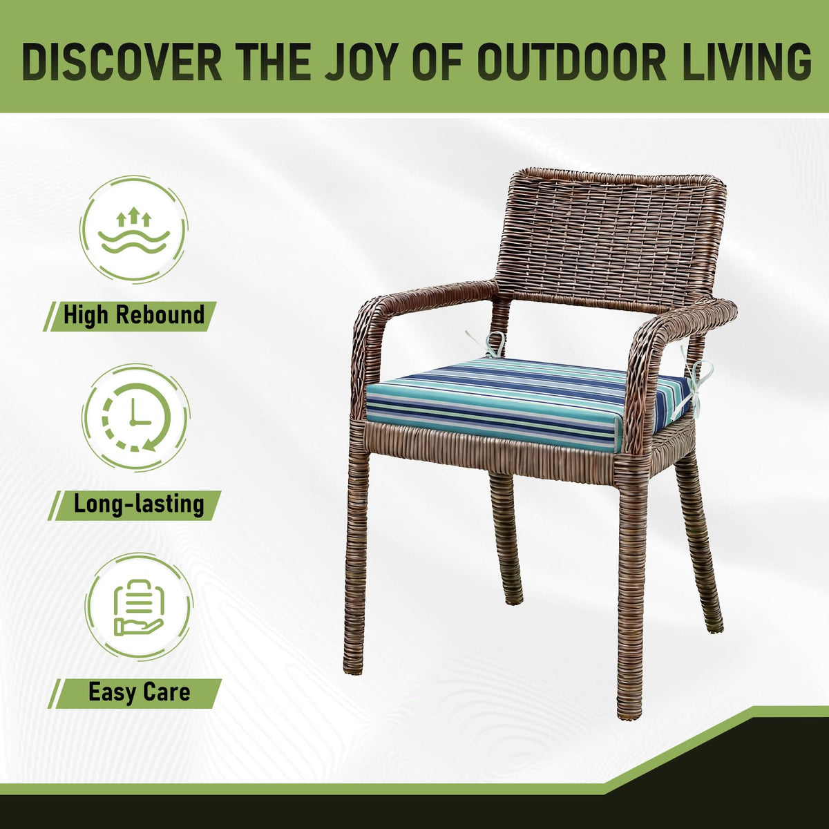 Basic Beyond cushions placed indoors or outdoors providing comfortable seating and versatility
