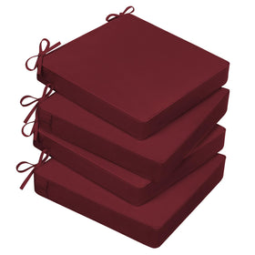 Basic Beyond outdoor chair cushion burgundy front view adds plush comfort for patio seating