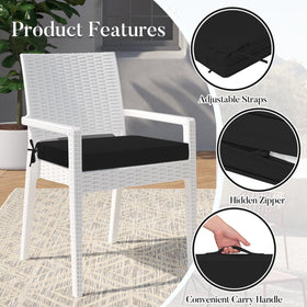 Carry handle on Basic Beyond cushions makes moving outdoor seating easy.