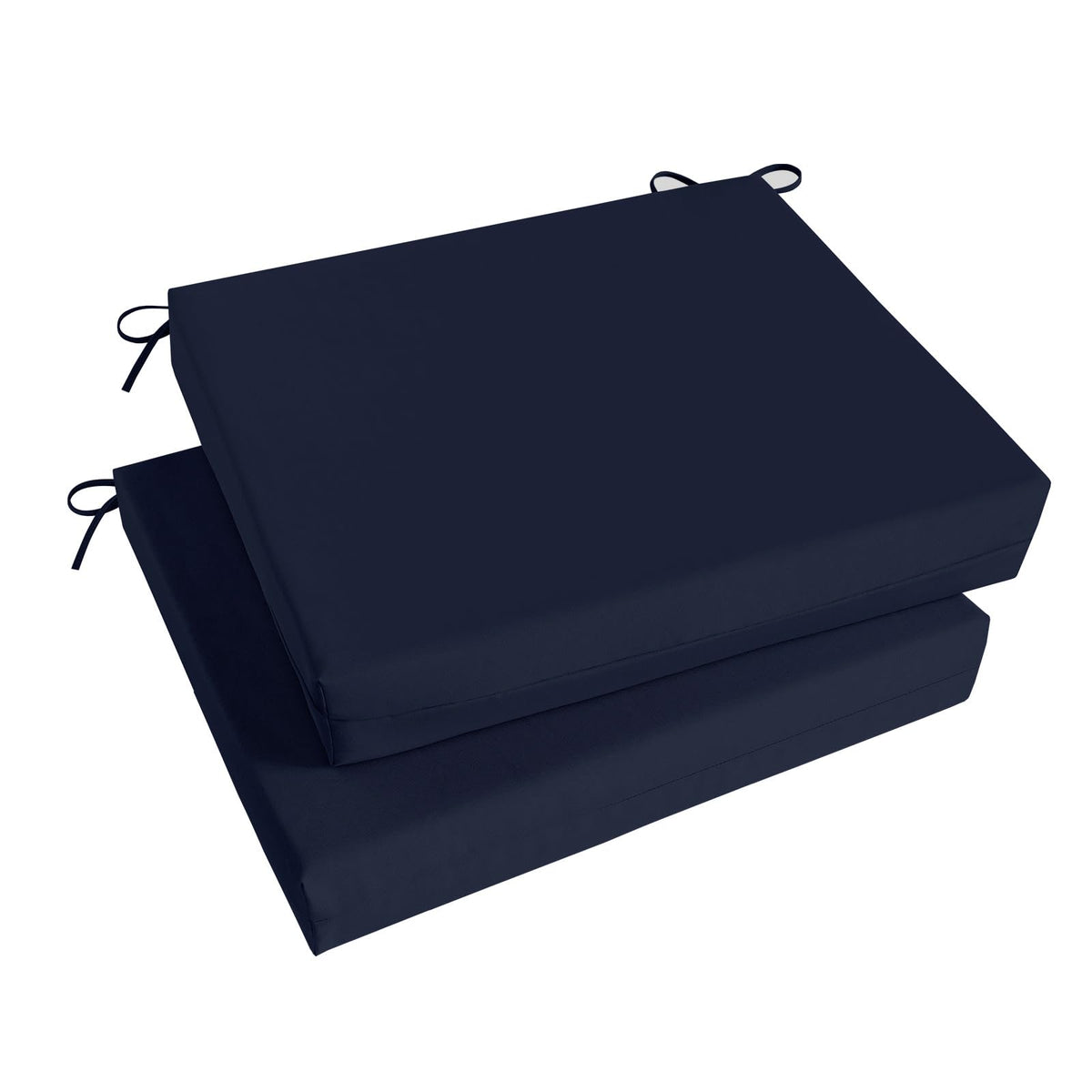 Basic Beyond Navy outdoor chair cushions front view for comfortable patio seating