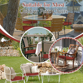 Basic Beyond 4-pack set – brick red cushions for multiple patio chairs