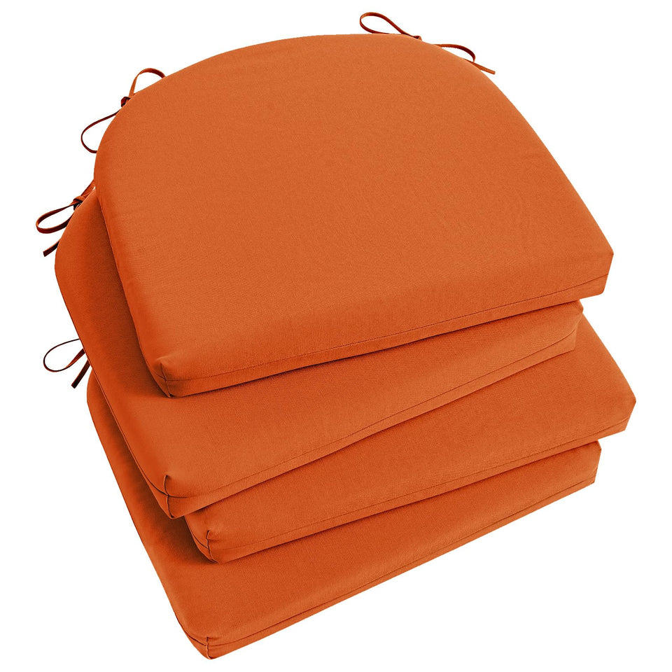 Basic Beyond orange outdoor chair cushions front view for patio comfort and style