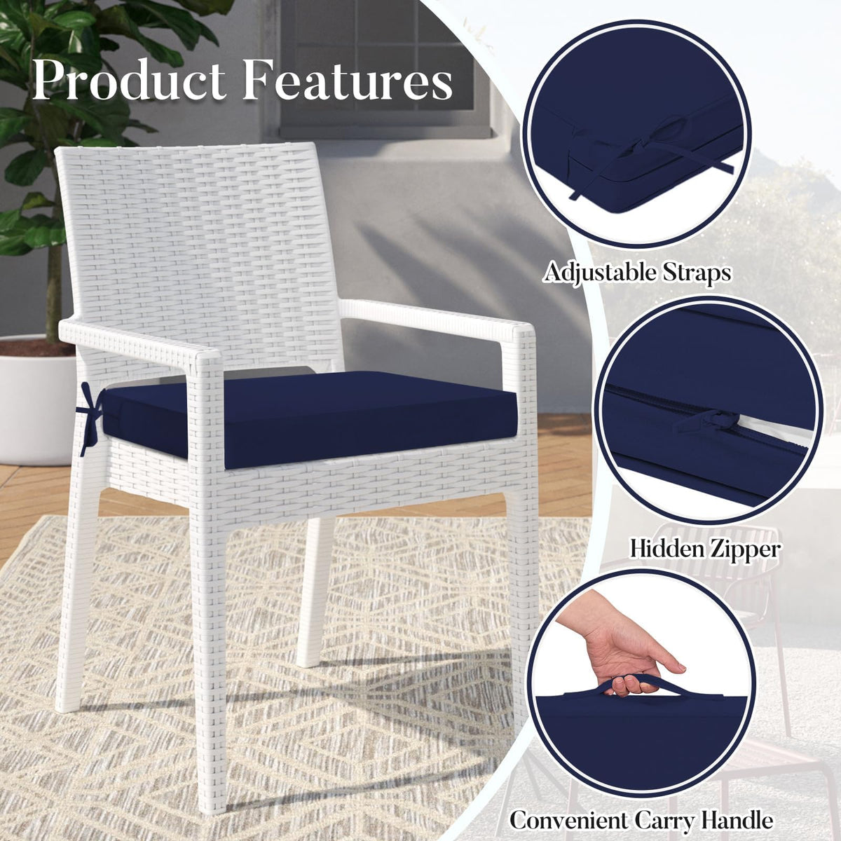 Removable cover on Basic Beyond cushions for quick cleaning and fresh seating.