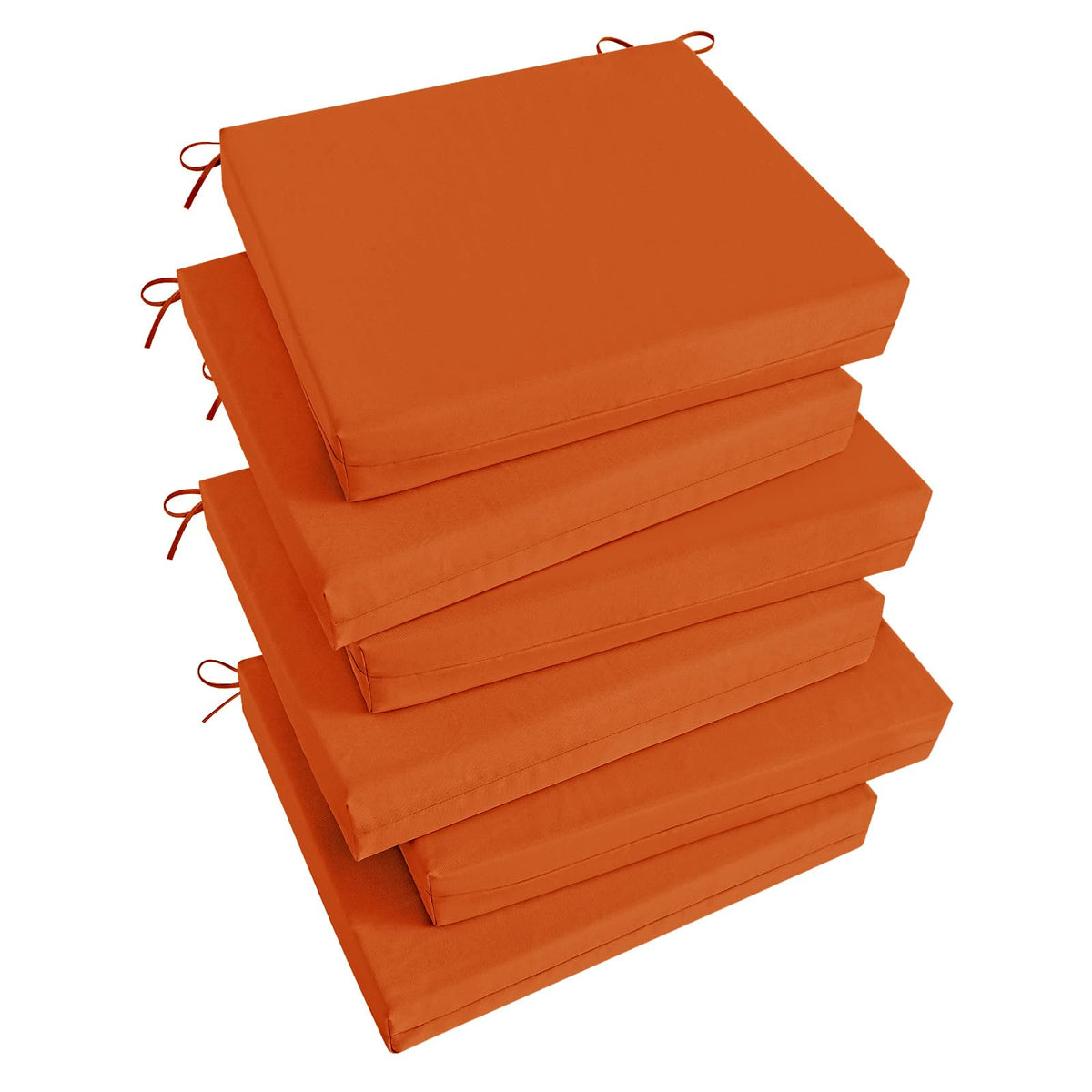 Basic Beyond outdoor chair cushions set of 6 in orange for comfortable patio seating