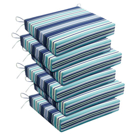 Basic Beyond outdoor chair cushions set 6 in square corner blue for patio comfort