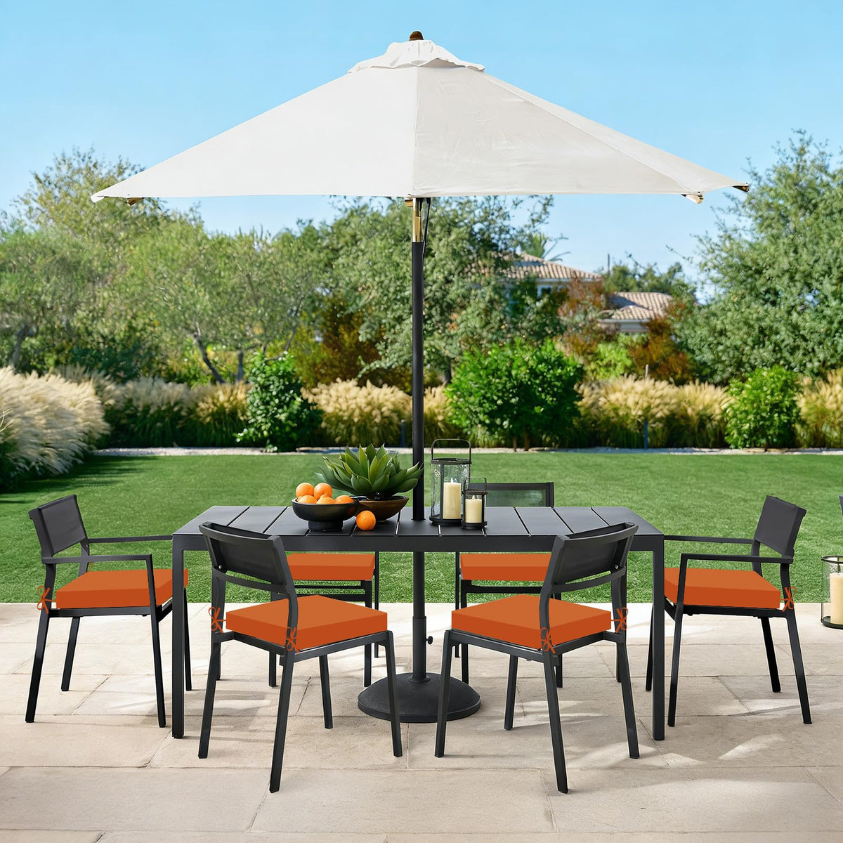 Basic Beyond cushions provide secure seating for gatherings with straps