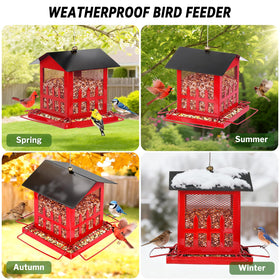 Basysnck Bird Feeder durable iron construction with rust-proof finish
