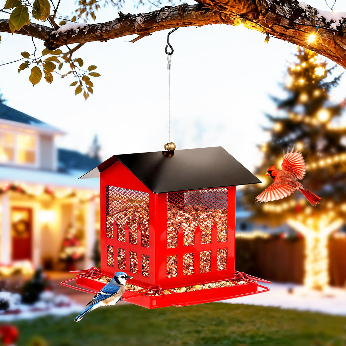Basysnck Bird Feeder outdoor decor suitable for patios and gardens