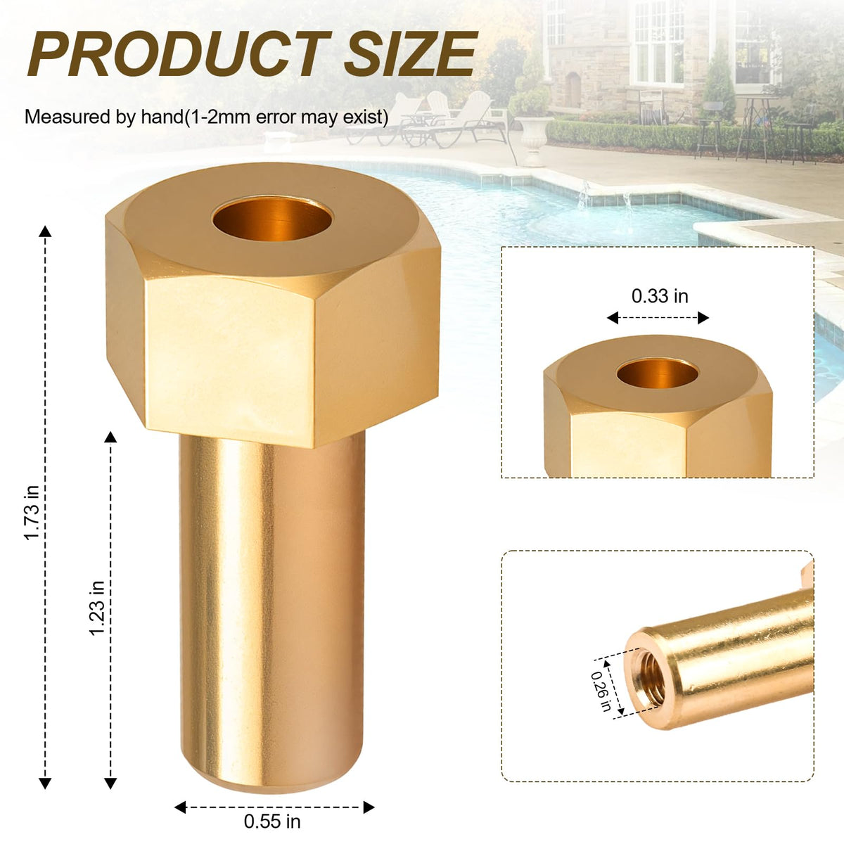 Batator brass housing nut detail with precision threading for leak-proof seals.