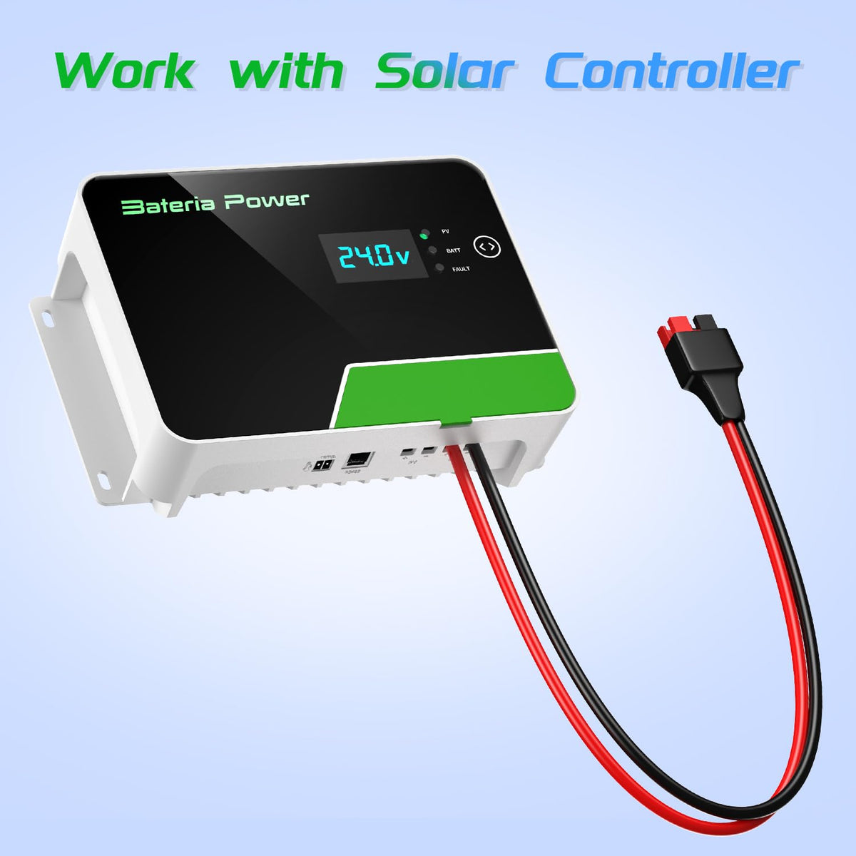 Bateria Power sturdy 30A-rated cable for portable solar generators.