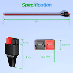 Bateria Power solar controller cable ideal for DIY solar setups.