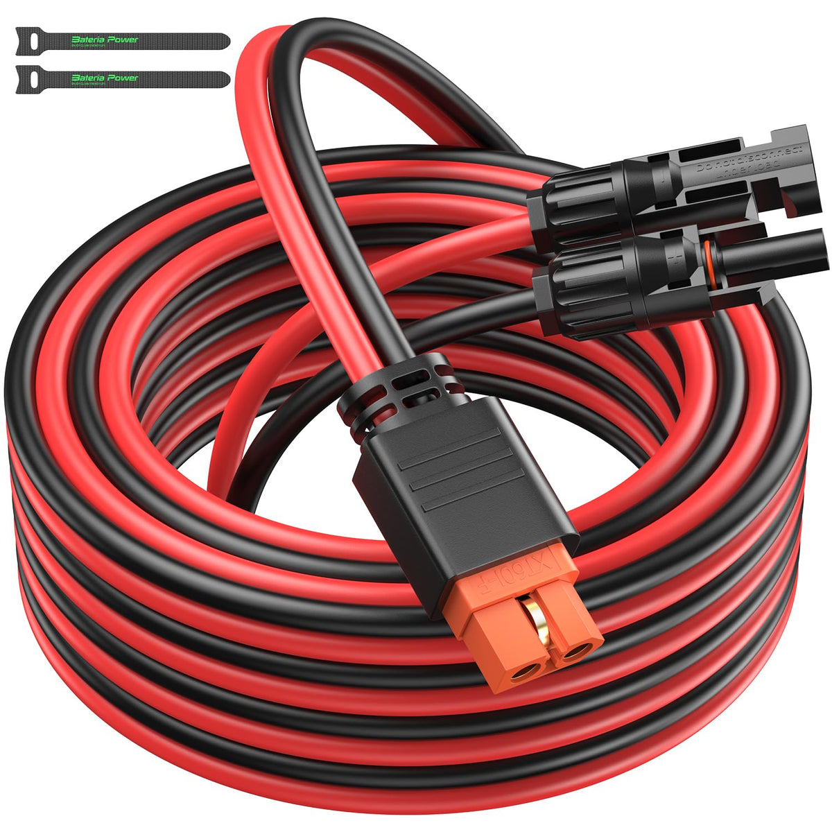 Bateria Power solar to XT60i adapter cable connects panels to power stations outdoors.