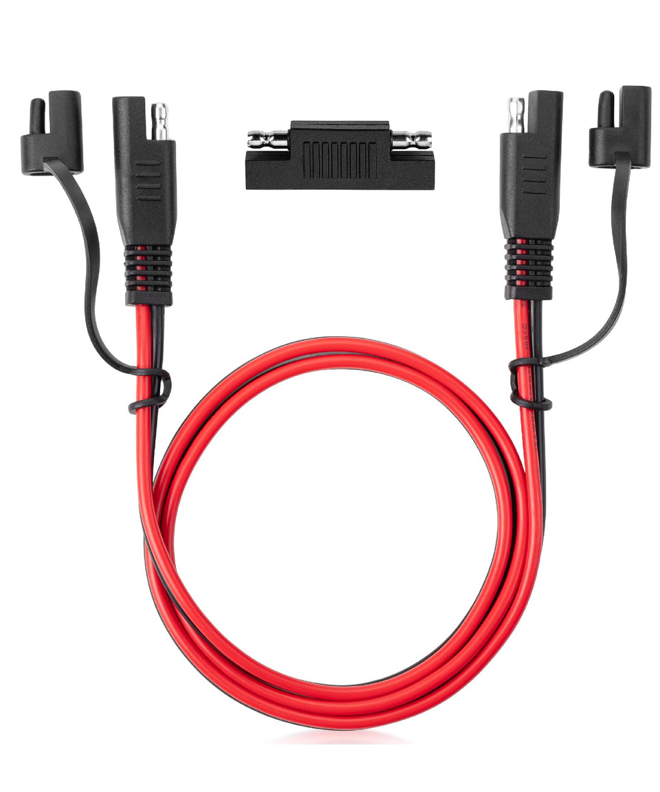 Bates Choice SAE extension cable, 3 ft, for reliable DC power transfer.
