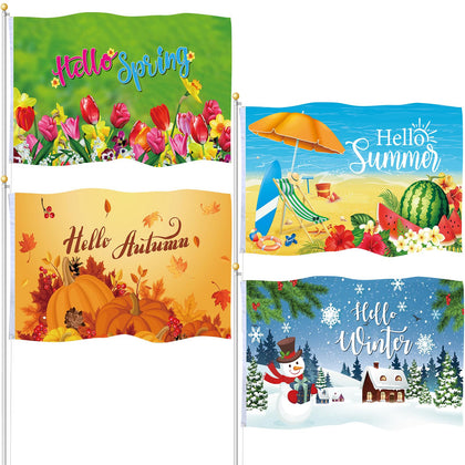 Batiyeer spring flag with flowers for yard visibility and seasonal charm.