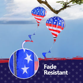 BATTIFE American flag wind twister with tail spinning for festive outdoor charm