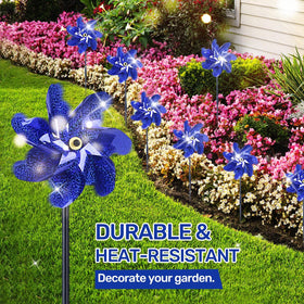 BATTIFE easy assembly pinwheels with stakes for quick garden setup