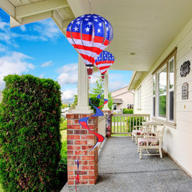 BATTIFE garden decoration in motion as wind sweeps across yard