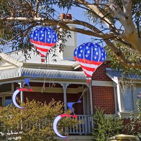 BATTIFE 2-pack patriotic spinner set ready for lawn or garden