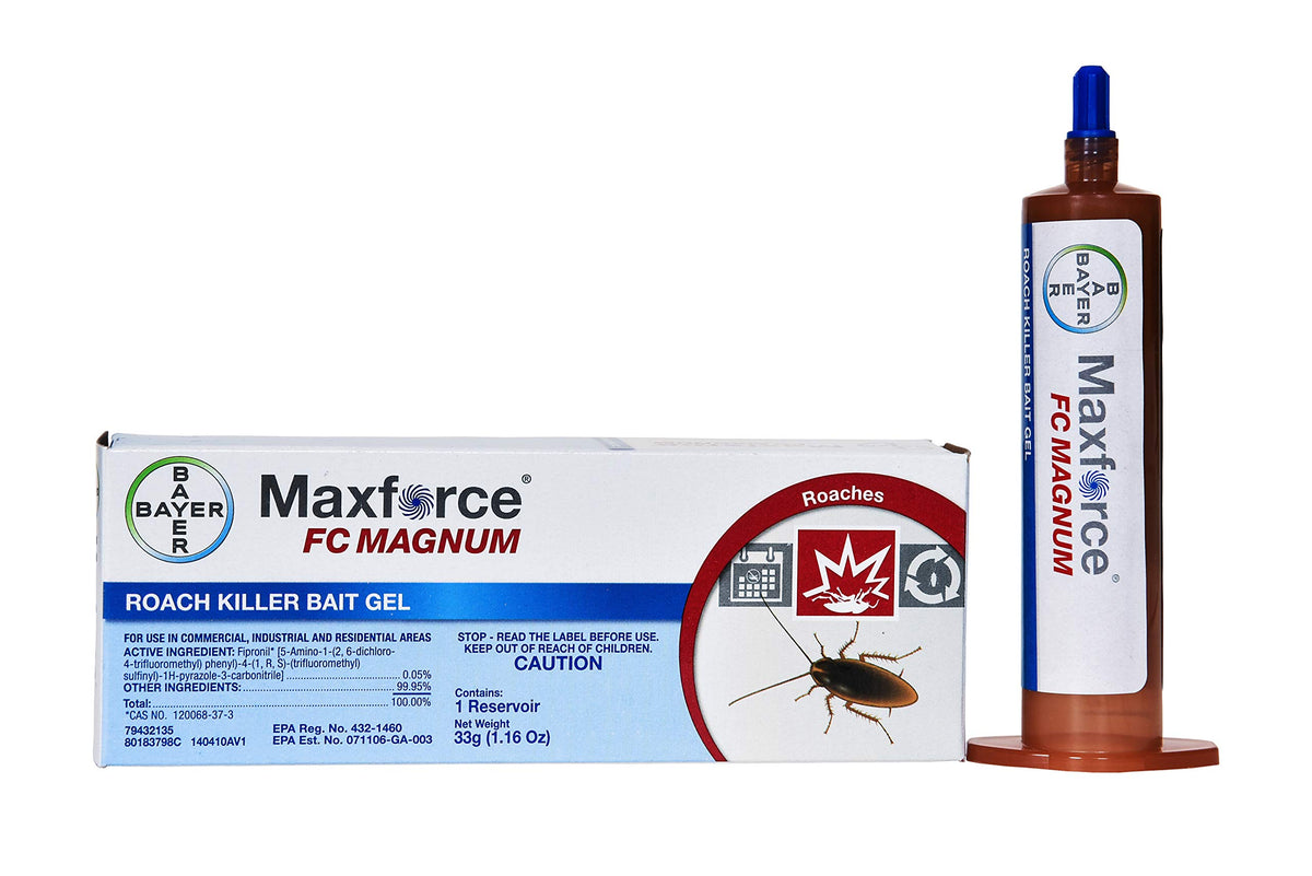 Included plunger and syringe aid precise application for quick roach reduction.