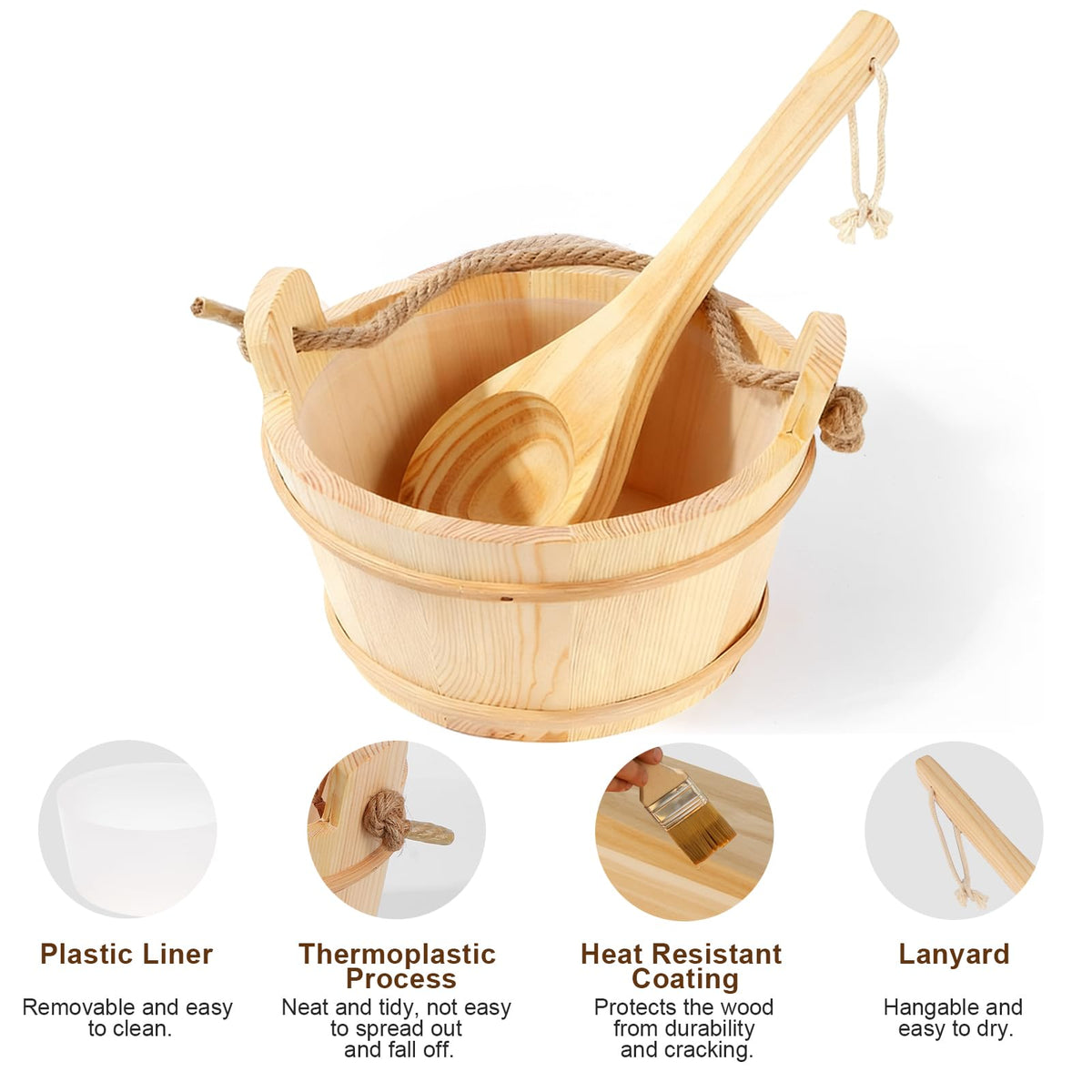 Bayisam bucket liner inside keeps cleaning easy and leak-free.