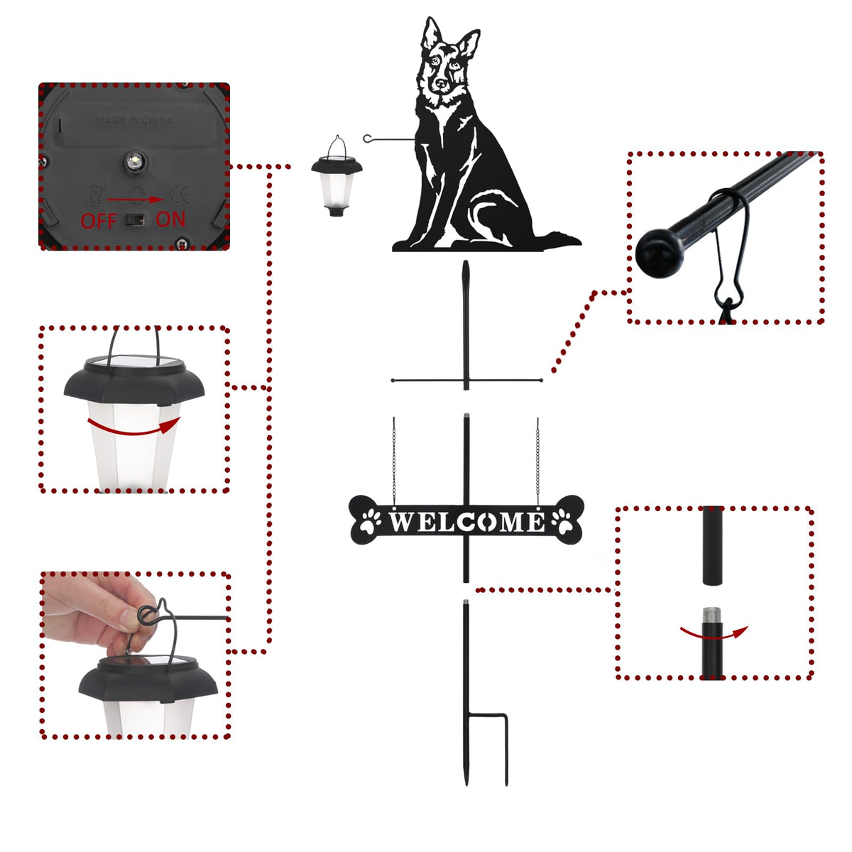 Bayn easy-installation design lets you assemble the sign by hand.