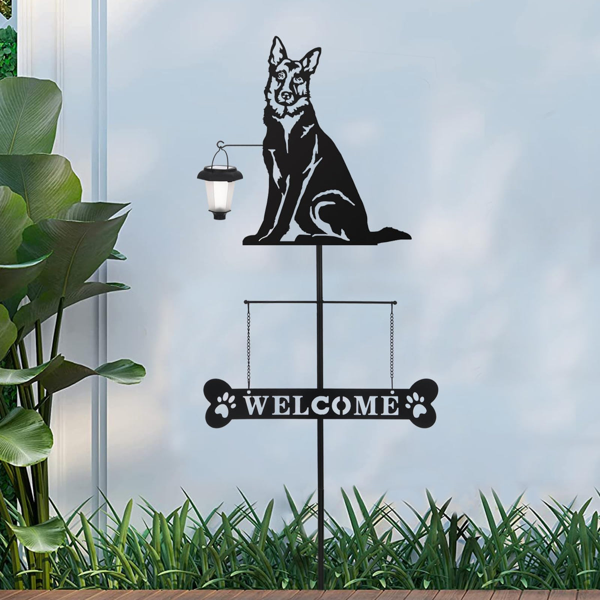 Bayn german shepherd welcome sign makes a thoughtful gift for dog lovers.