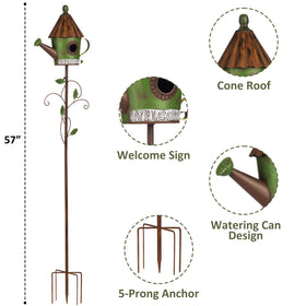 BAYN green watering can base anchors the design with playful motif.