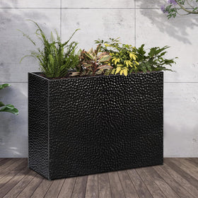 BAYN heavy-duty iron planter withstands sun and rain for year-round outdoor use
