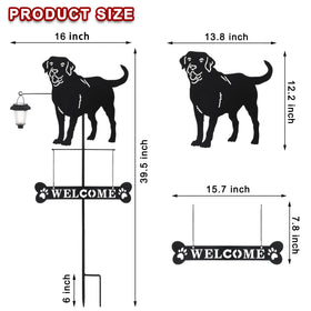 BAYN laser-cut metal dog stake adds durable curb appeal