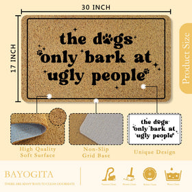 BAYOGITA dog lover doormat suitable for indoor and outdoor use.