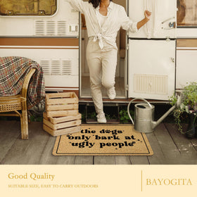 BAYOGITA easy-clean mat cleans quickly with broom or vacuum.