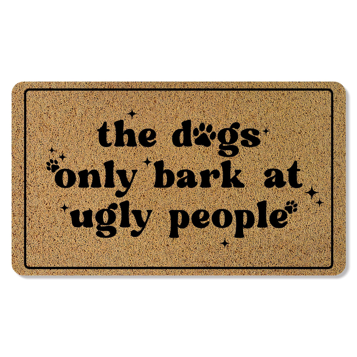 BAYOGITA funny dog welcome mat at the front door with anti-slip design.